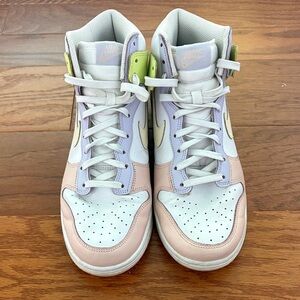 Nike Women's Sneakers - White, Pink, and Green